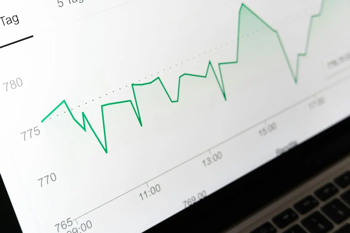Upward demand forecast trend line on a report